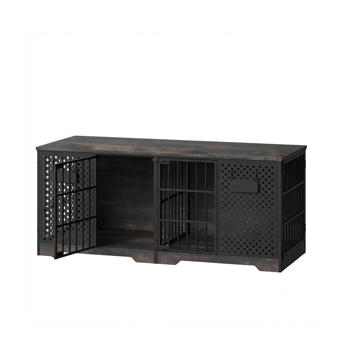 Slickblue Indoor Dog Kennel Furniture with Tv Stand for Living Room and Pet Space