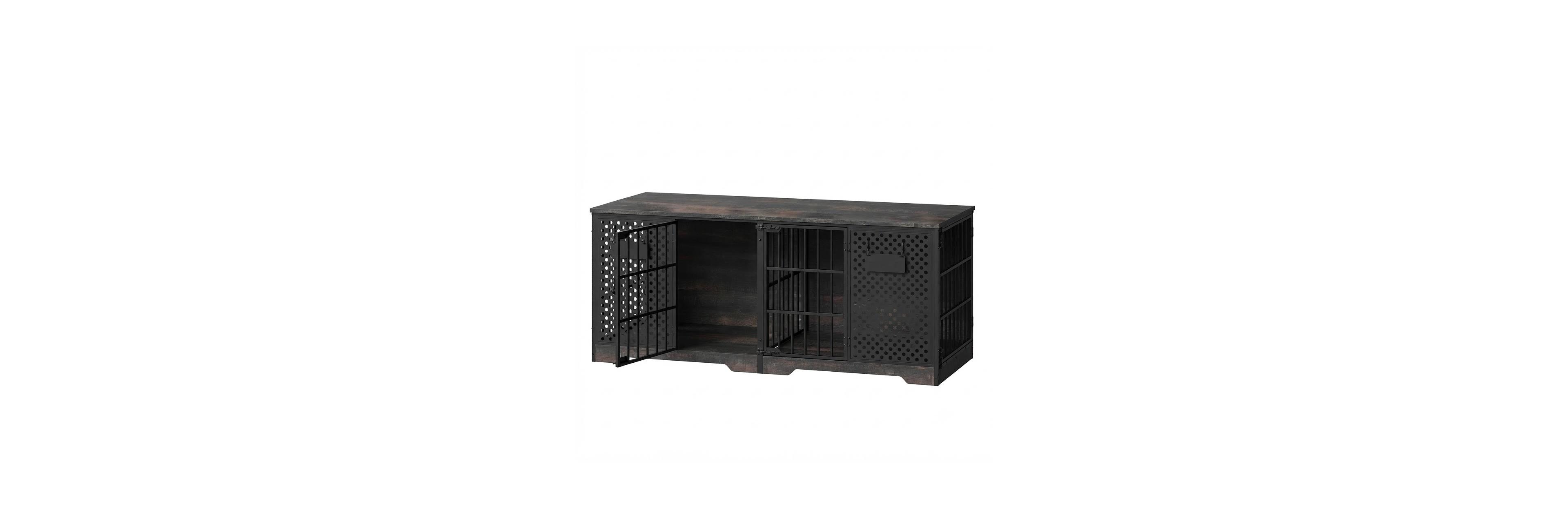 Slickblue Indoor Dog Kennel Furniture with Tv Stand for Living Room and Pet Space