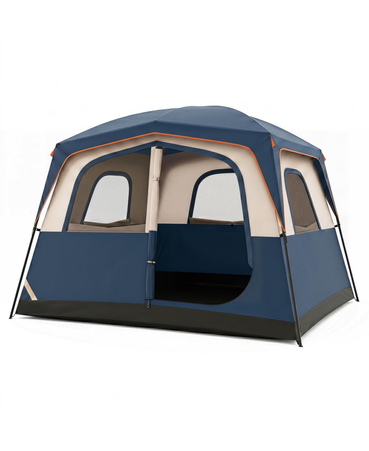 Sugift 6-Person Camping Tent Easy Setup Family Cabin Tent with Mesh Windows and Rainfly