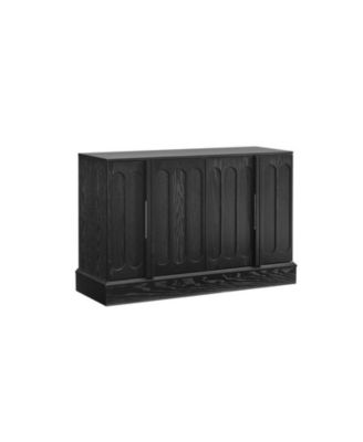 44.8 Inch MDF Curved Groove Adjustable Shelf Sideboard Cabinet