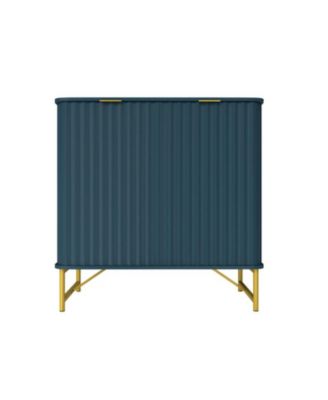 32 Inch MDF 2-Door Geometric Adjustable Shelf Storage Cabinet