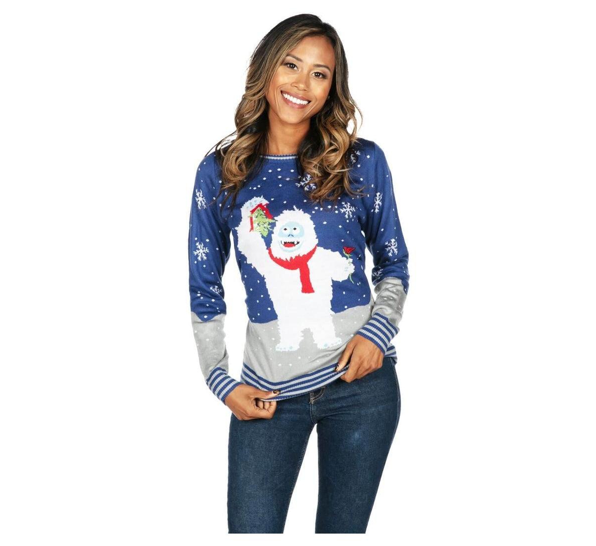Tipsy Elves Women's Santa Unicorn Holiday Ugly-Christmas Sweater