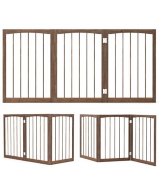 30 Inch Tall Three Panel Fir Wood Pet Fence for Small Dogs