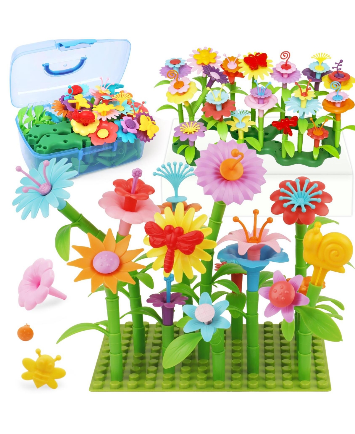 Gnuadz Flower Garden Stem 157-Piece Building Set, Ages 3-8