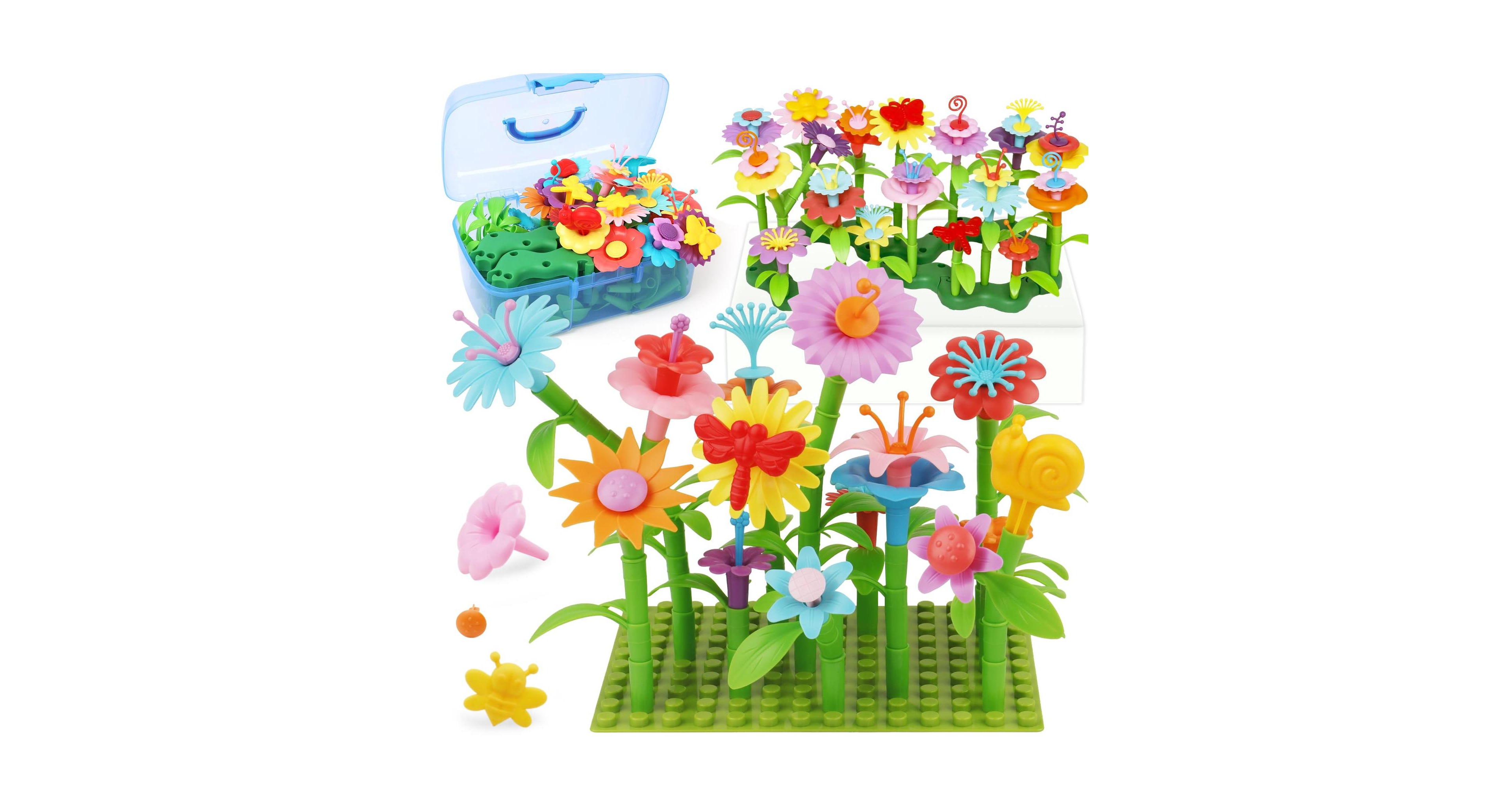 Gnuadz Flower Garden Stem 157-Piece Building Set, Ages 3-8