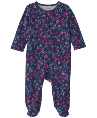 Baby Girls' Floral 2-Way Zip Footed Pajama
