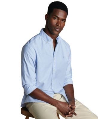 Men's Slim-Fit Stripe Button-Down Shirt