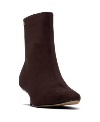 Women's Pointed Toe Faux Suede Ankle Booties