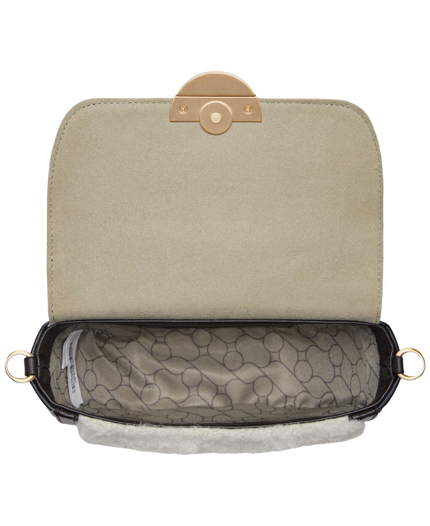 Женская сумка orYANY Lottie Eco Fur Small Crossbody, цвет: Слоновая кость — фото 4