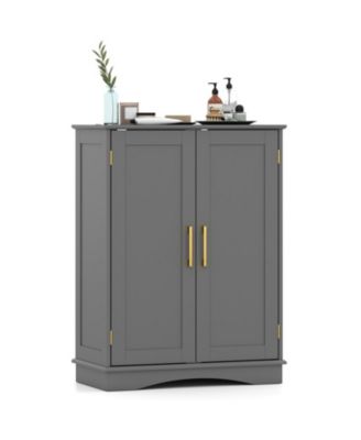Three Tier Bathroom Floor Cabinet Featuring Arched Base Design