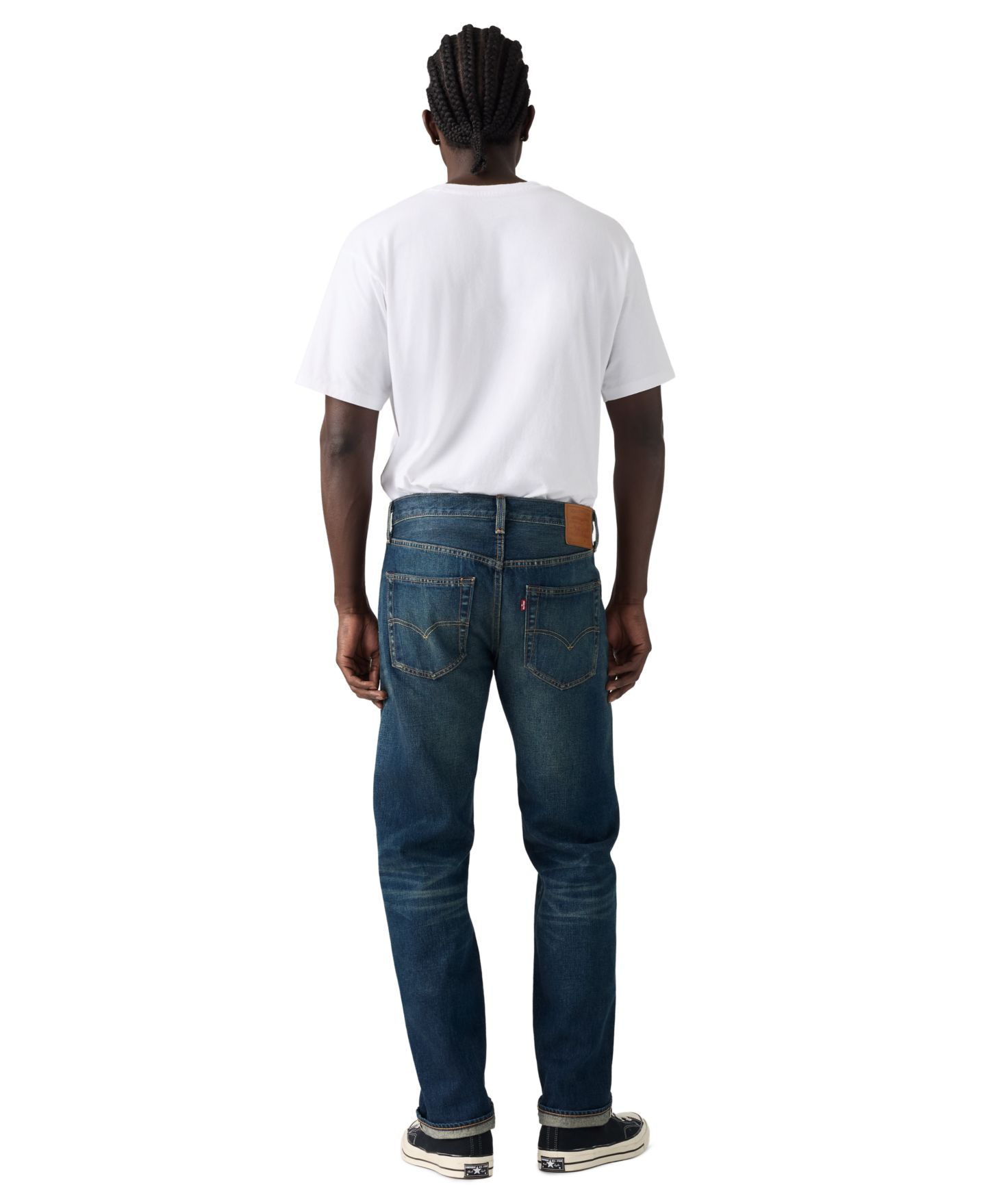 Мужские джинсы Levi's 501 Selvedge прямого кроя, цвет: Тёмно-зелёный — фото 4