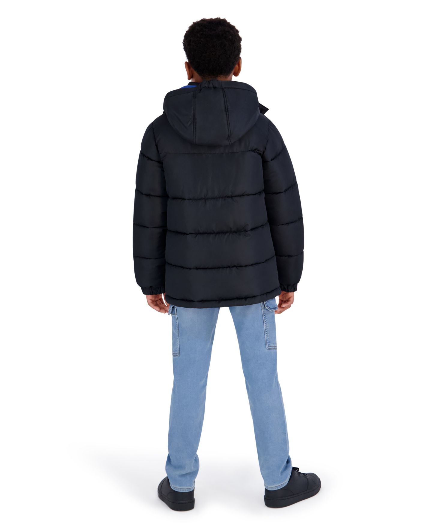 Куртка Reebok Hooded Heavyweight Puffer Jacket для мальчиков, цвет: Чёрный — фото 4