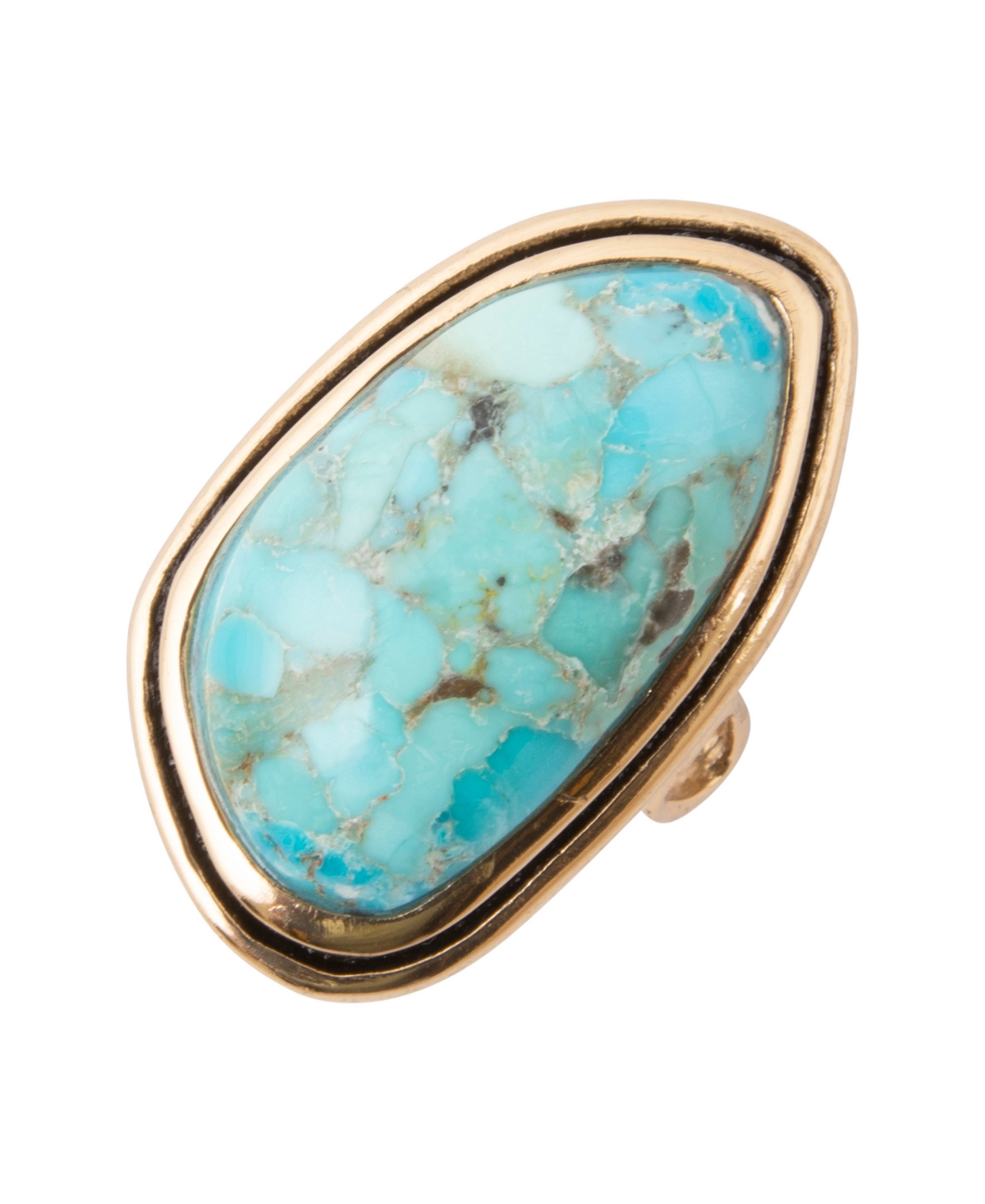 Barse Women's Genuine Blue Turquoise Cabochon Statement Ring