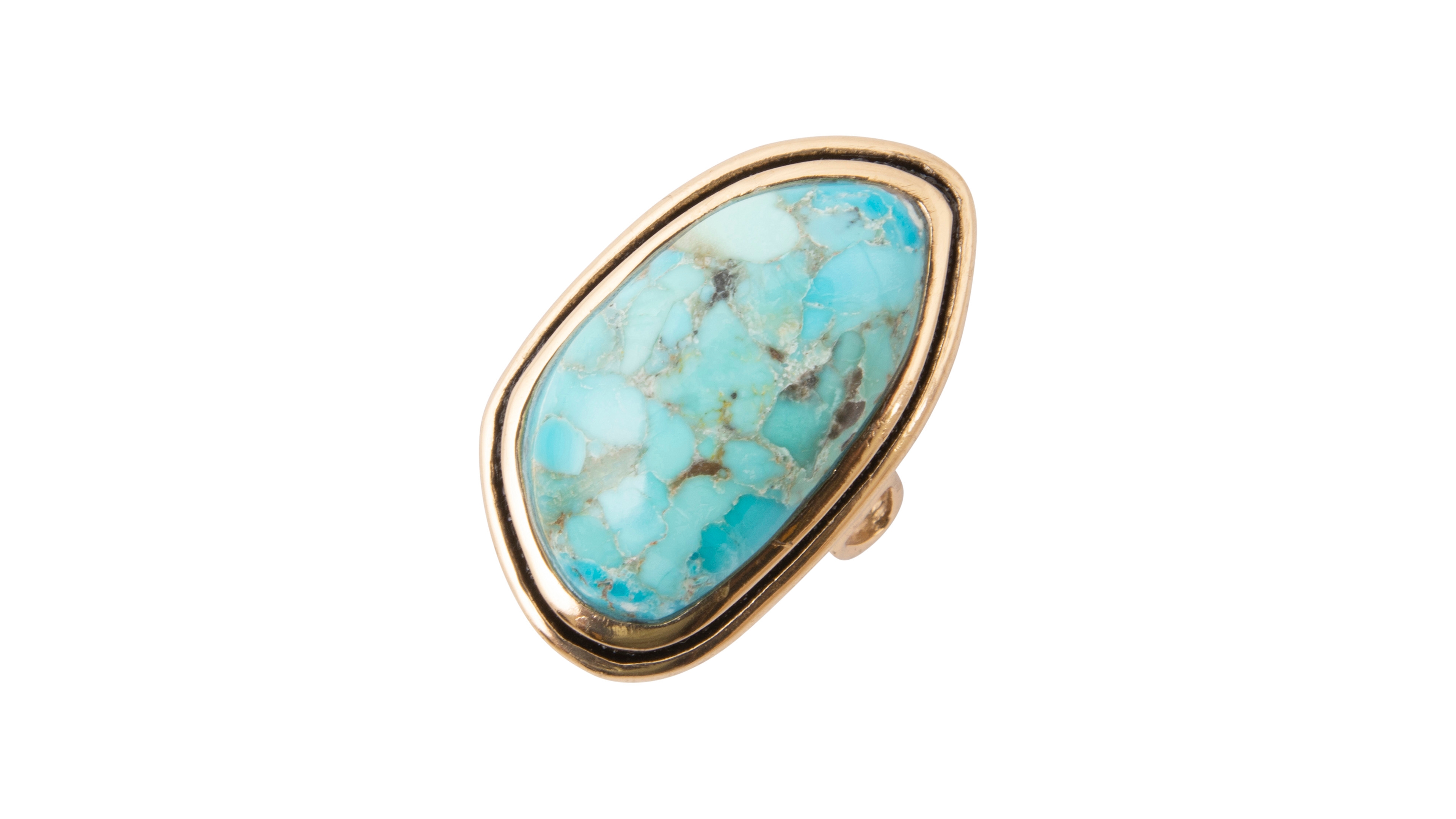 Barse Women's Genuine Blue Turquoise Cabochon Statement Ring