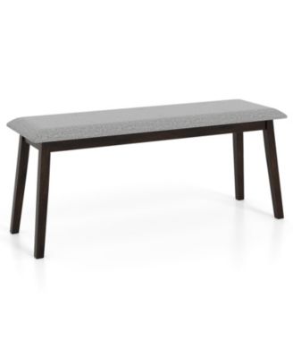 43.5" Upholstered Entryway Bench with Rubber Wood Frame, Farmhouse End of Bed Bench