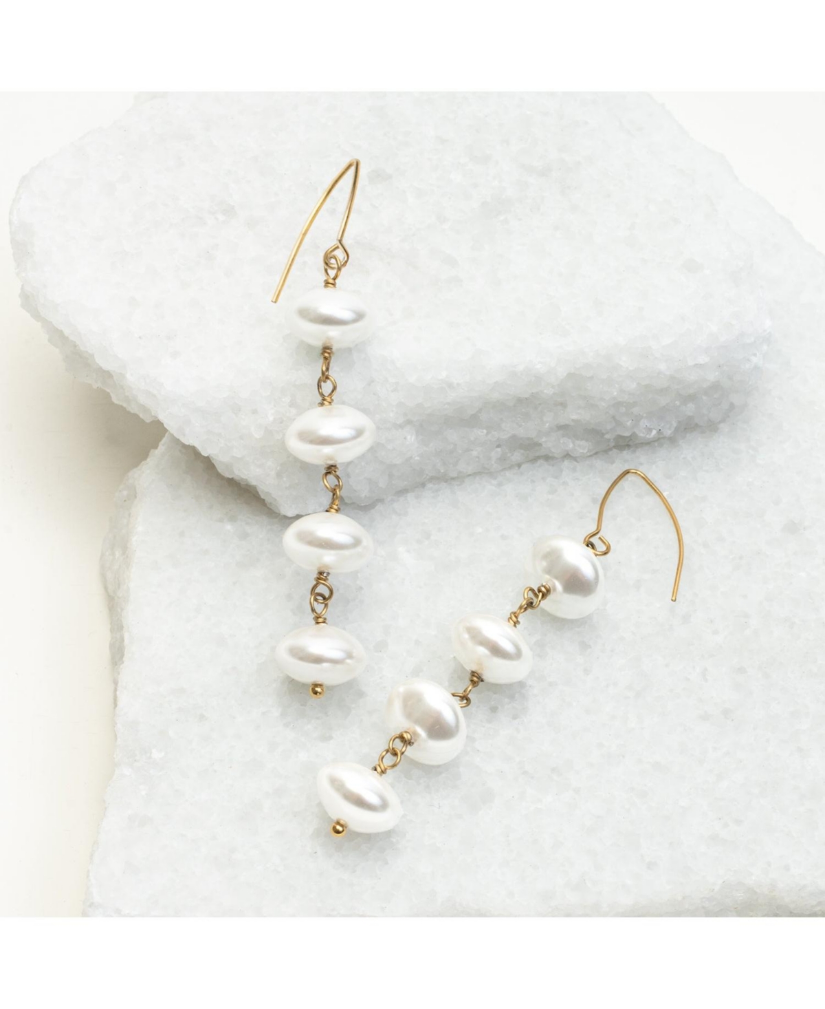 Starfish Project Mother-of-Pearl Pearl Glow Drop Earrings - Open White