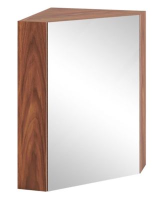 Corner Medicine Cabinet with Mirrored Door and 5-Position Shelf