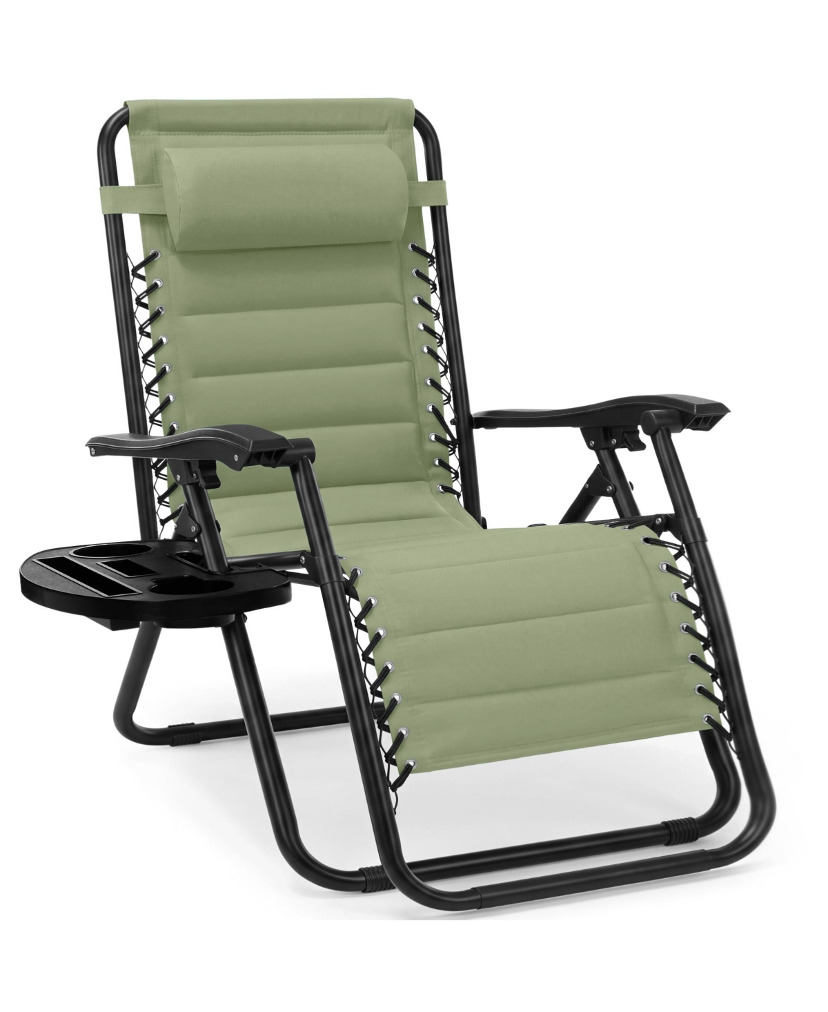 Best Choice Products Padded Zero Gravity Chair with Side Tray and Adjustable Headrest