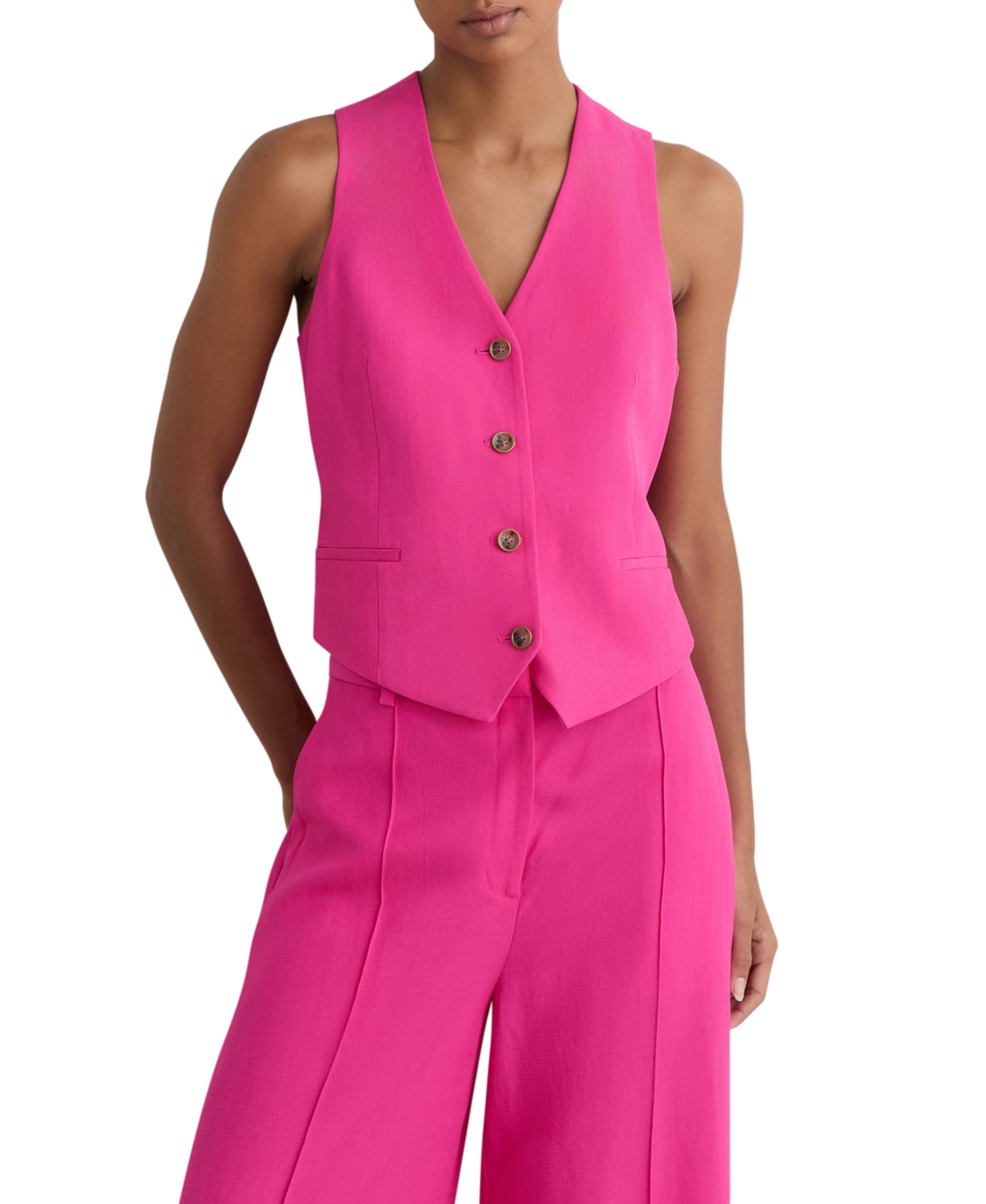 Reiss Women's Charli V-Neck Sleeveless Lined Vest