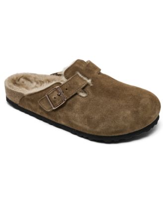 Men's Boston Suede Shearling Arch Support Clogs from Finish Line