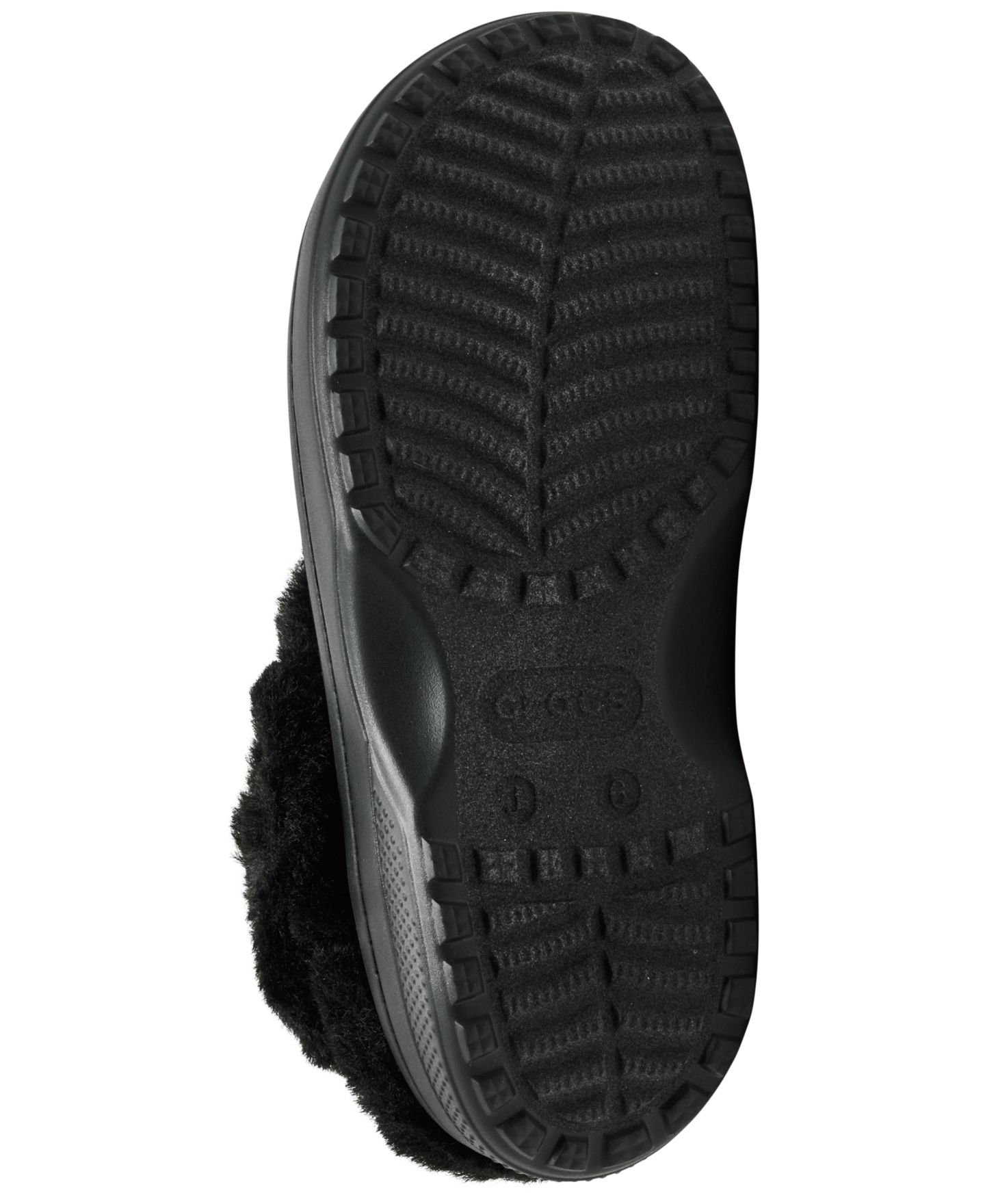 Детские тапочки-сабо Crocs из искусственной замши, цвет: Чёрный — фото 6