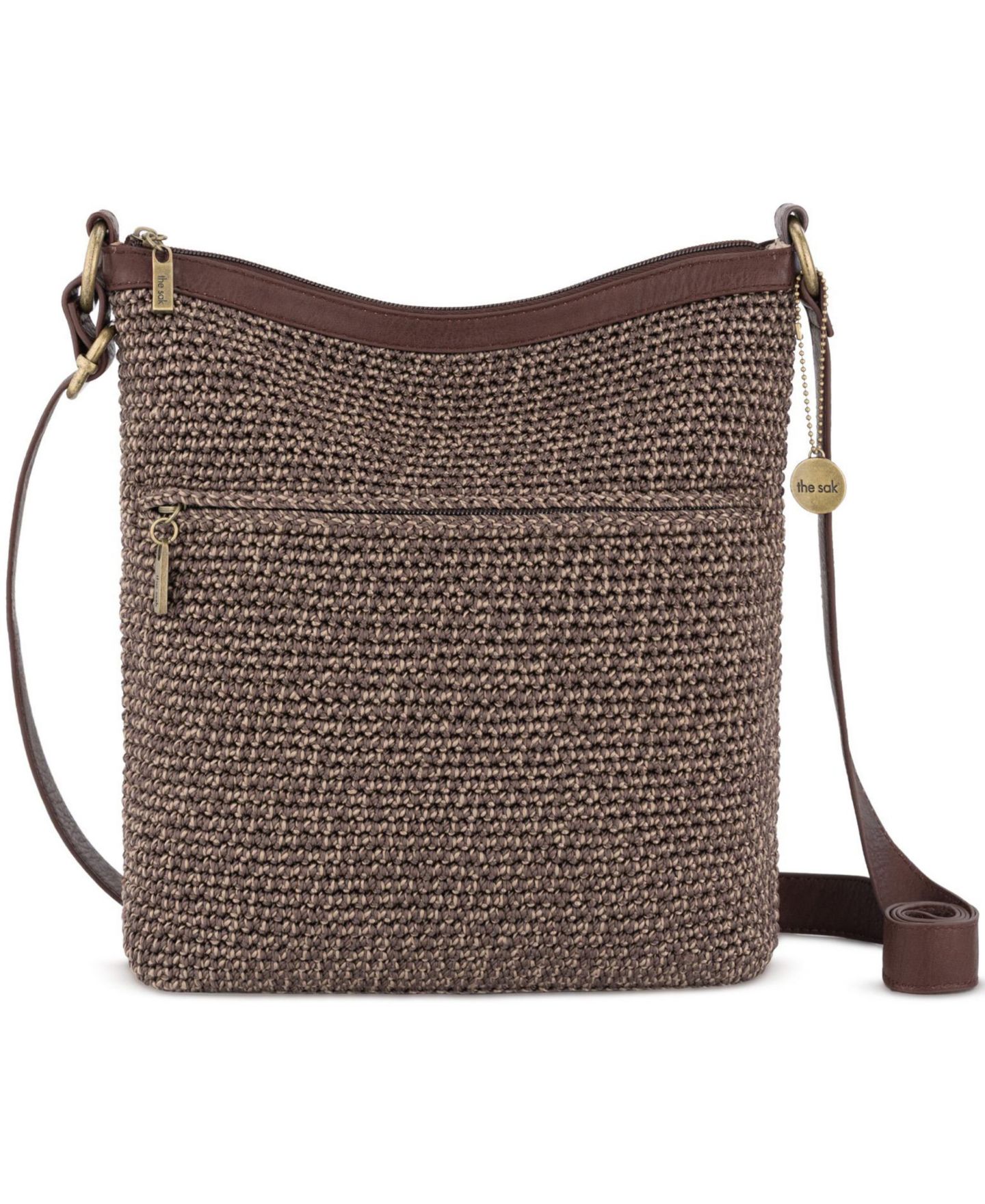 Женская сумка The Sak Lucia Crochet Medium Adjustable Crossbody, цвет: Nutmeg Static — фото 1