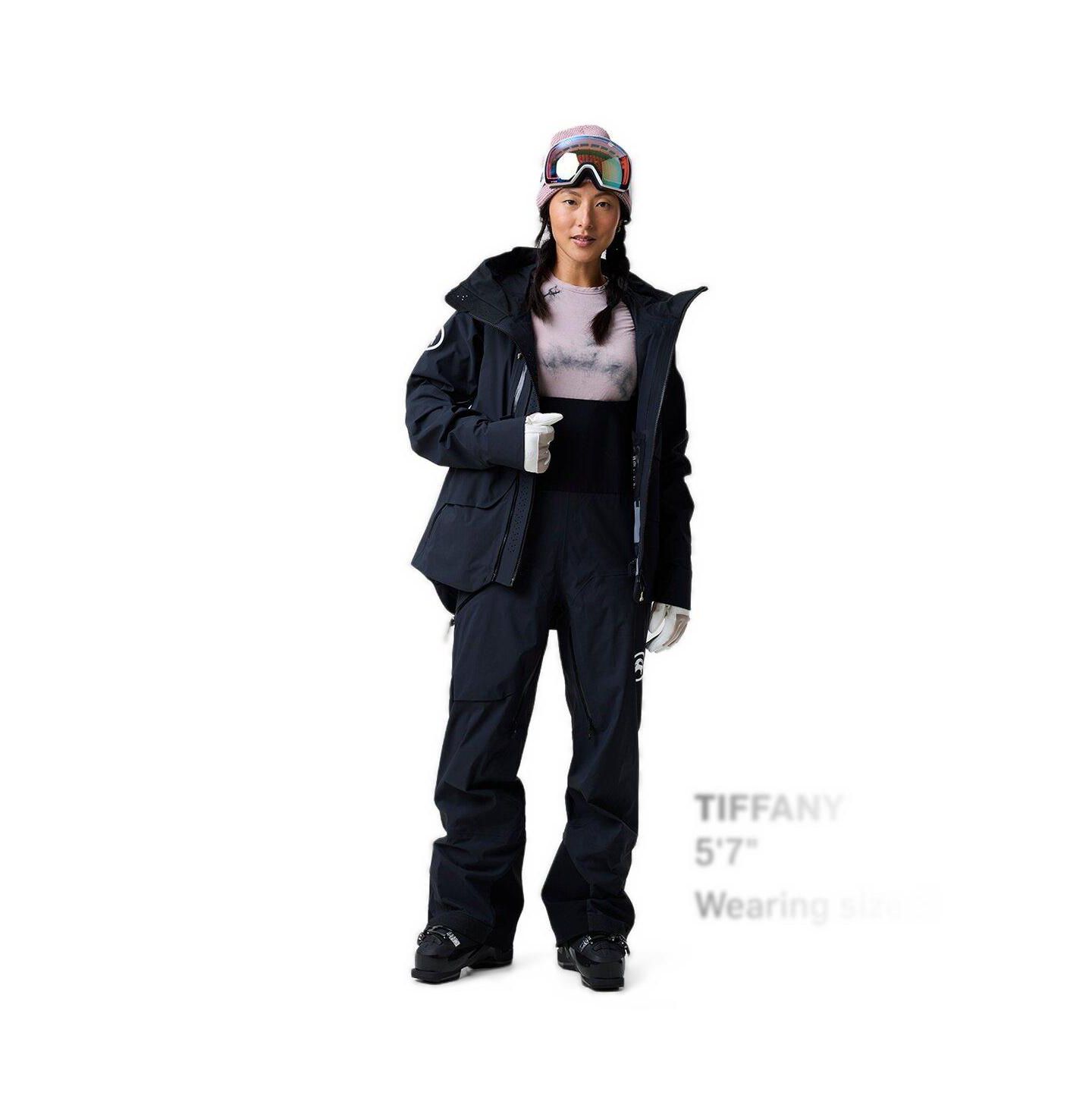 Женские брюки Backcountry Cottonwoods Xpore LT Non-Insulated Stretch-Back Bibs, цвет: Чёрный — фото 3
