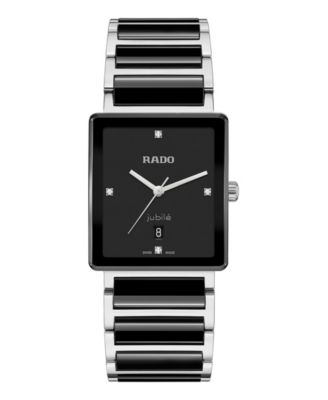 Men's Swiss Quartz Integral Diamond Two-Tone Stainless Steel Watch 31.5mm