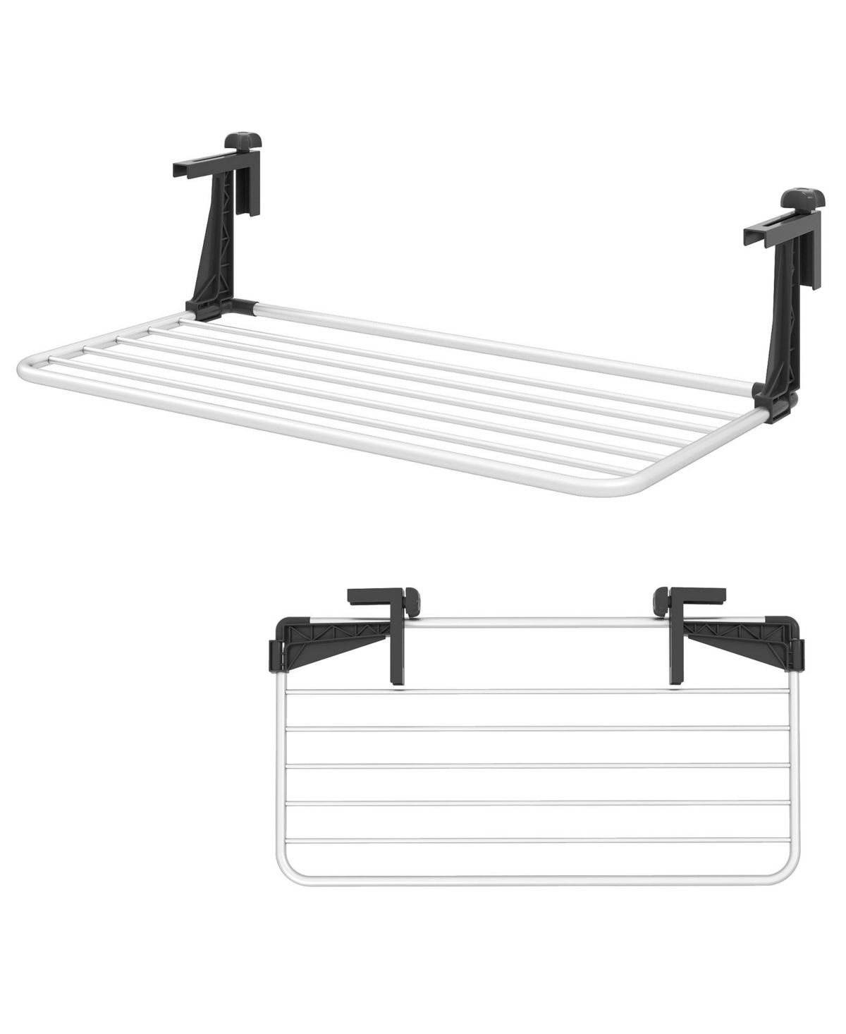 Sugift 31 Inch 7-Bar Aluminum and Plastic Adjustable Foldable Clothes Drying Rack