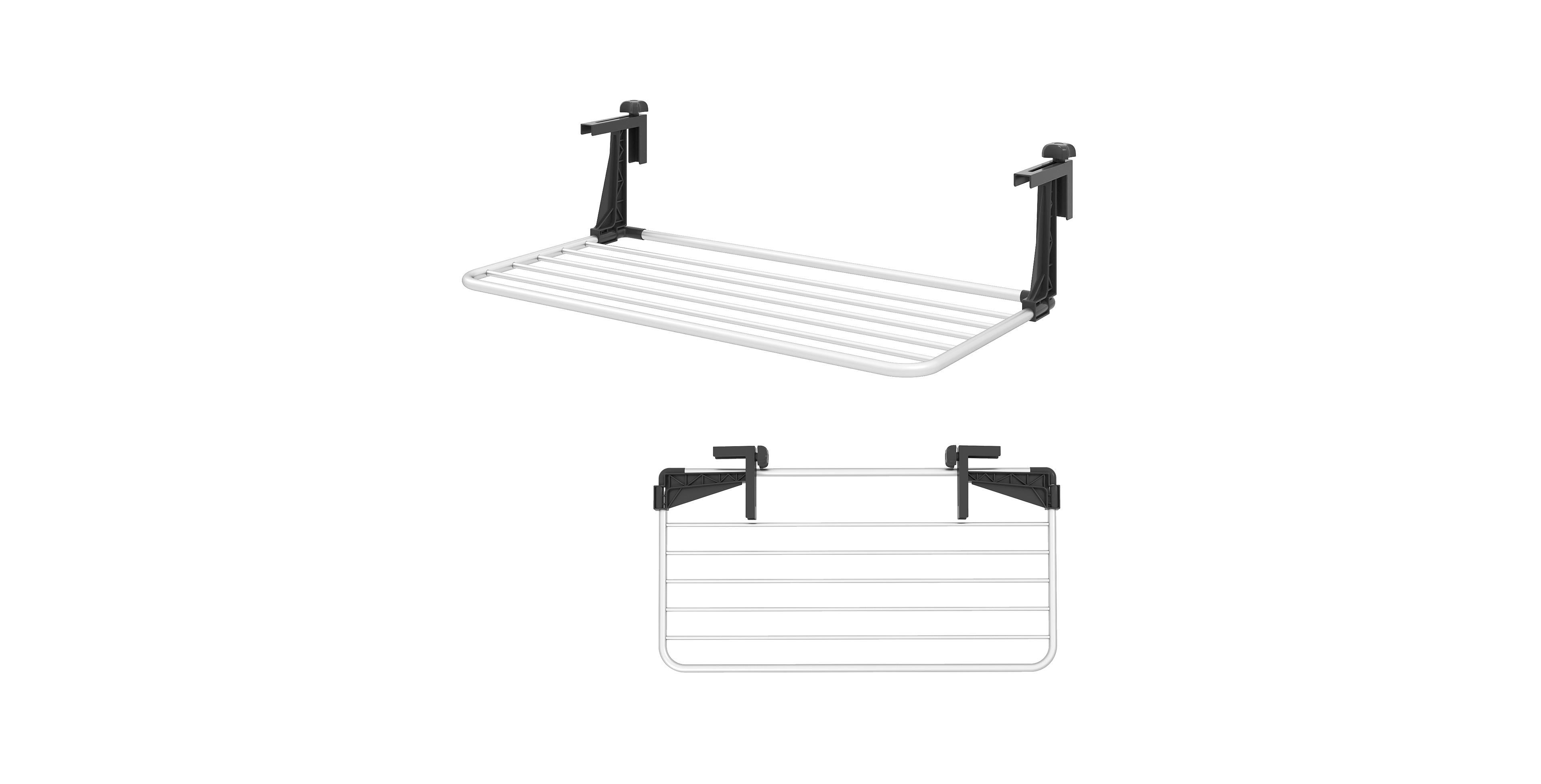 Sugift 31 Inch 7-Bar Aluminum and Plastic Adjustable Foldable Clothes Drying Rack