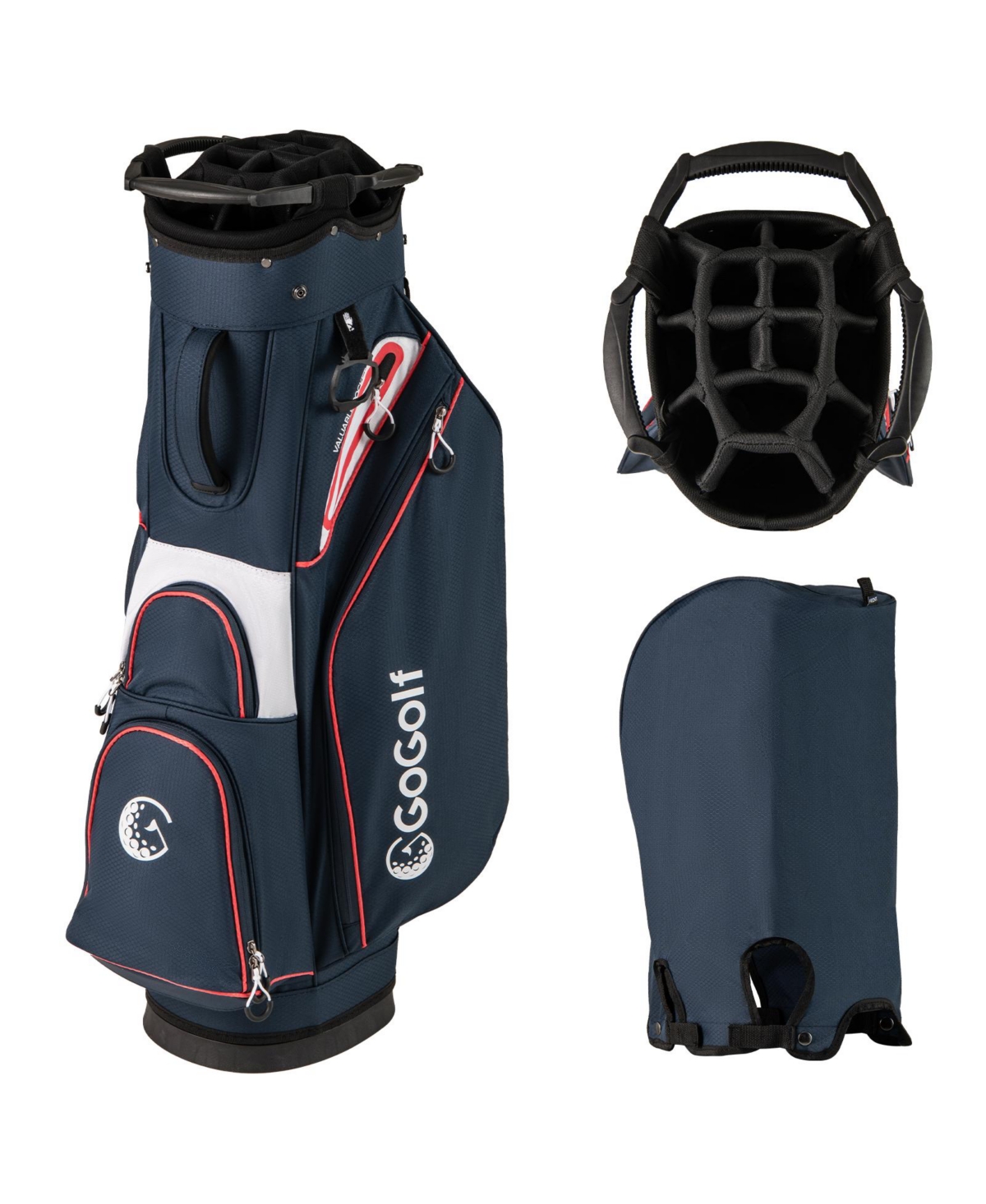Sugift Lightweight Portable Golf Cart Bag with Club Organizer