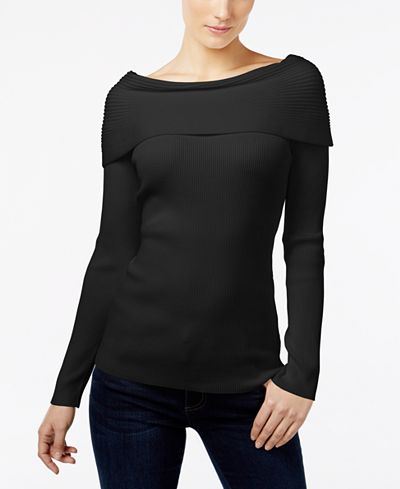 INC International Concepts Ribbed Off-The-Shoulder Top, Only at Macy's