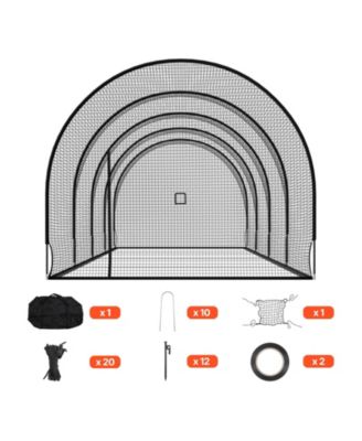 40 FT Freestanding Portable Baseball Batting Cage Netting