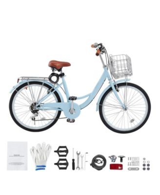 24 Inch Seven Speed Beach Cruiser Bike for Daily Errands