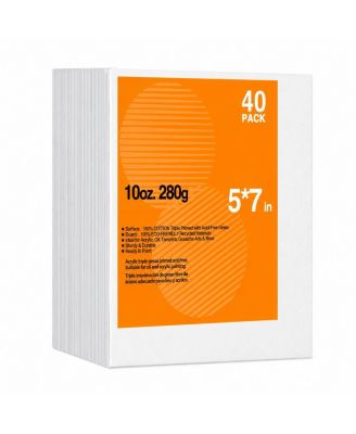 100 Percent Cotton Painting Canvas Panels Bulk Value Pack Ready to Use for Art Projects