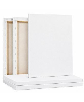 Pure Cotton Stretched Blank Art Canvases Triple Primed Multi Medium Ready to Use