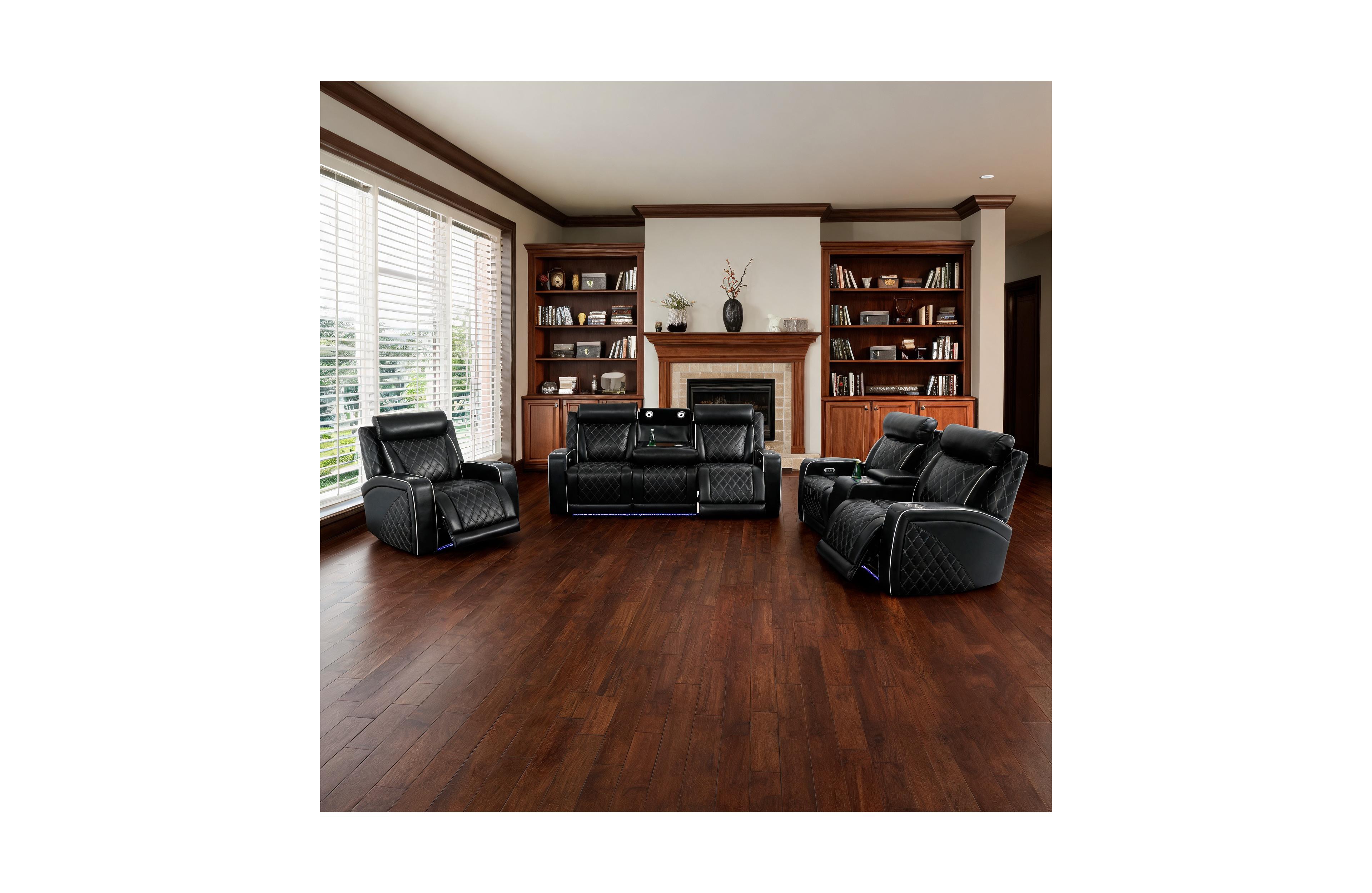 Tribesigns Multi-Functional Recliner Sofa Set with Storage, Cup Holders and Wireless Charging, Adjustable Couch for Living Room