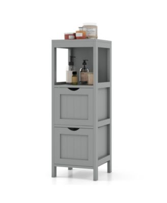 Freestanding Storage Cabinet with 2 Removable Drawers for Bathroom