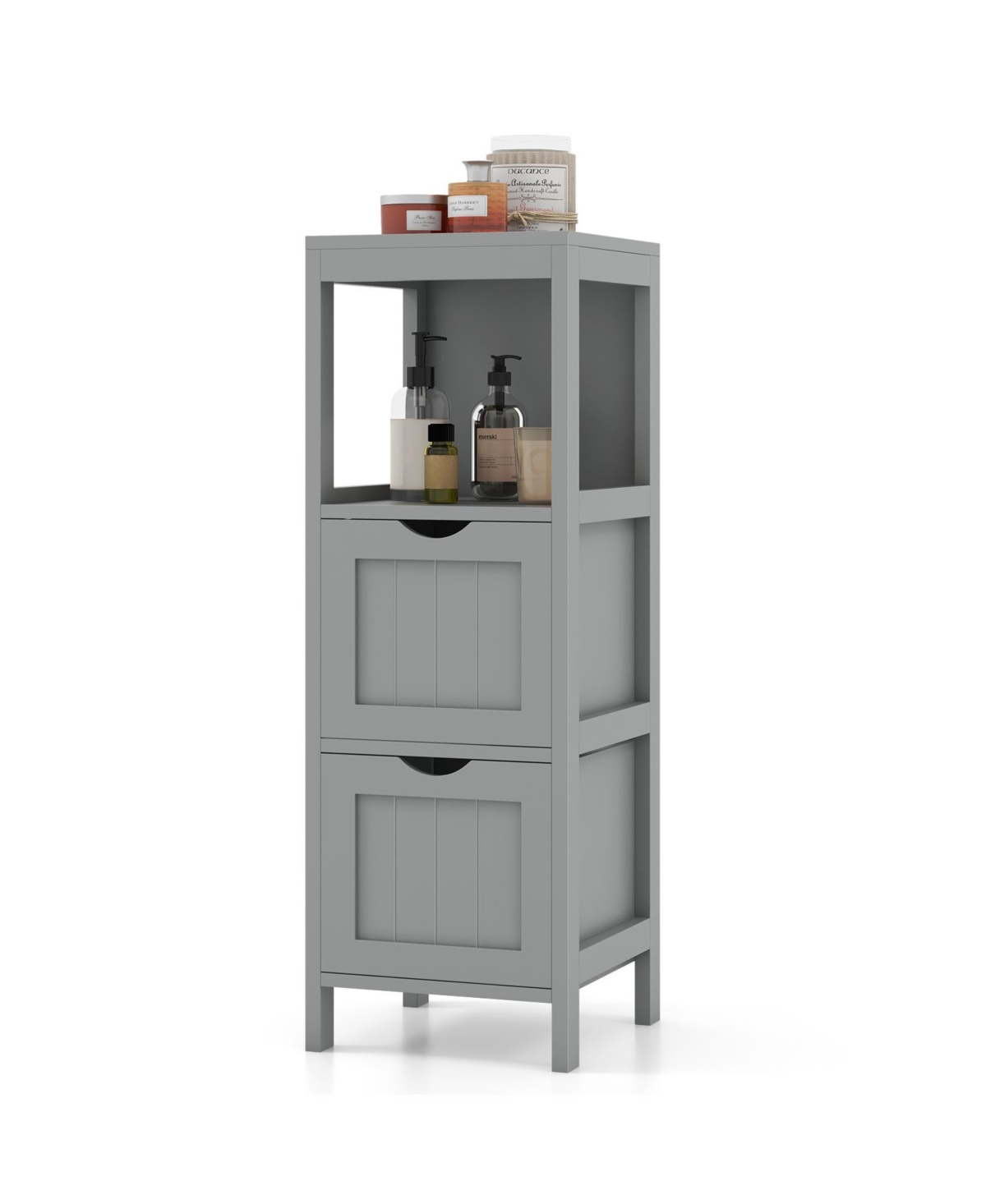 Sugift Freestanding Storage Cabinet with 2 Removable Drawers for Bathroom