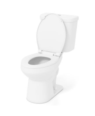Two Piece Elongated Toilet with Chair Height Comfort Seat