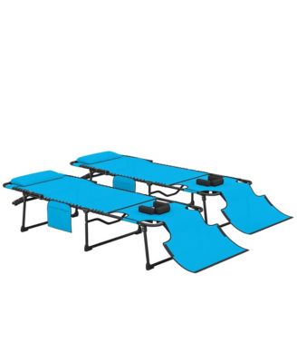 Outdoor Chair, Folding Design, Adjustable Backrest, Storage Pockets for Camping, Travel and Outdoor Activities