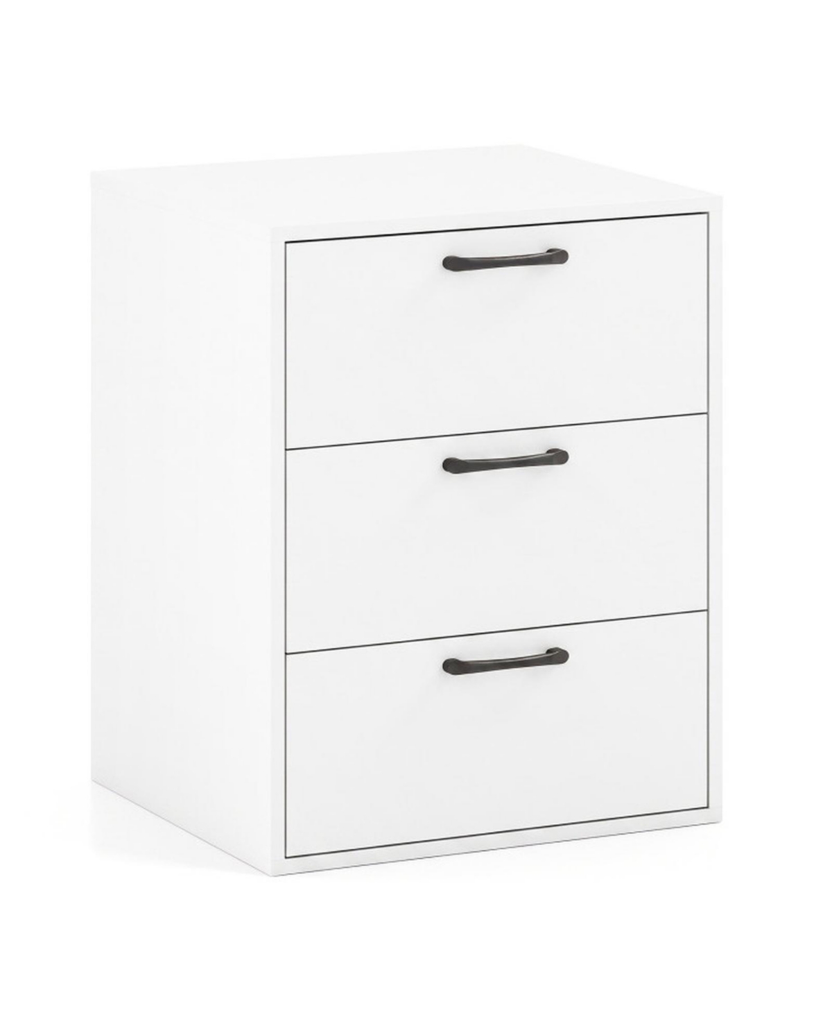 Sugift 3-Drawer Nightstand with Wood Grain Finish and Storage for Living Room Bedroom Study