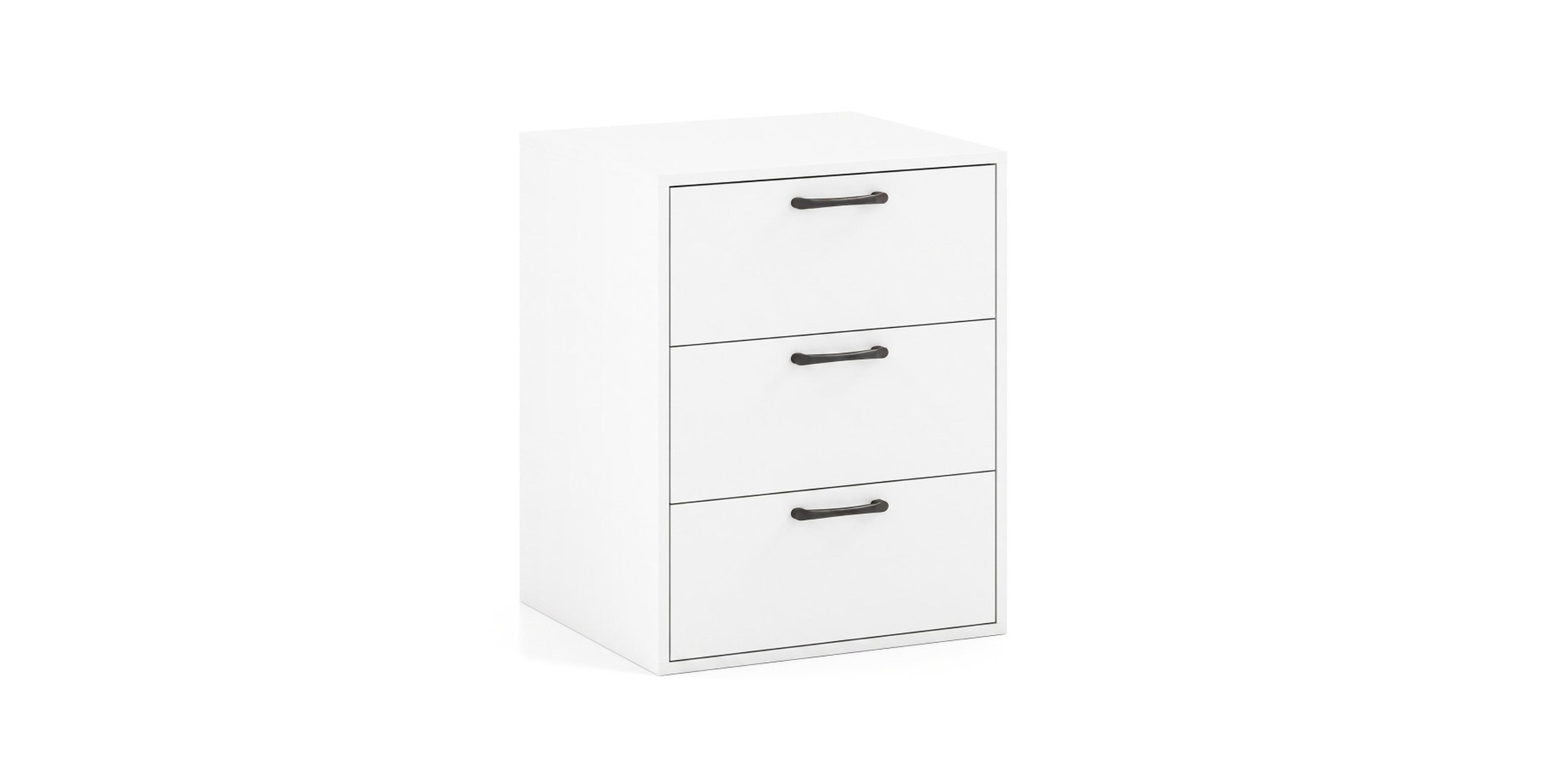 Sugift 3-Drawer Nightstand with Wood Grain Finish and Storage for Living Room Bedroom Study