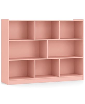 3-Tier Open Bookcase with 8-Cube Freestanding Storage Shelves