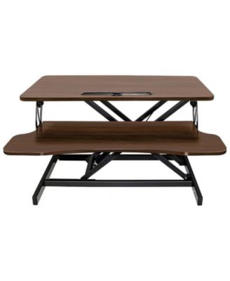 sumyeg 32-Inch Height-Adjustable Desk Converter with Dual Monitor and ...