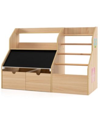 Kids Toy Storage Organizer with Flip-Up Blackboard
