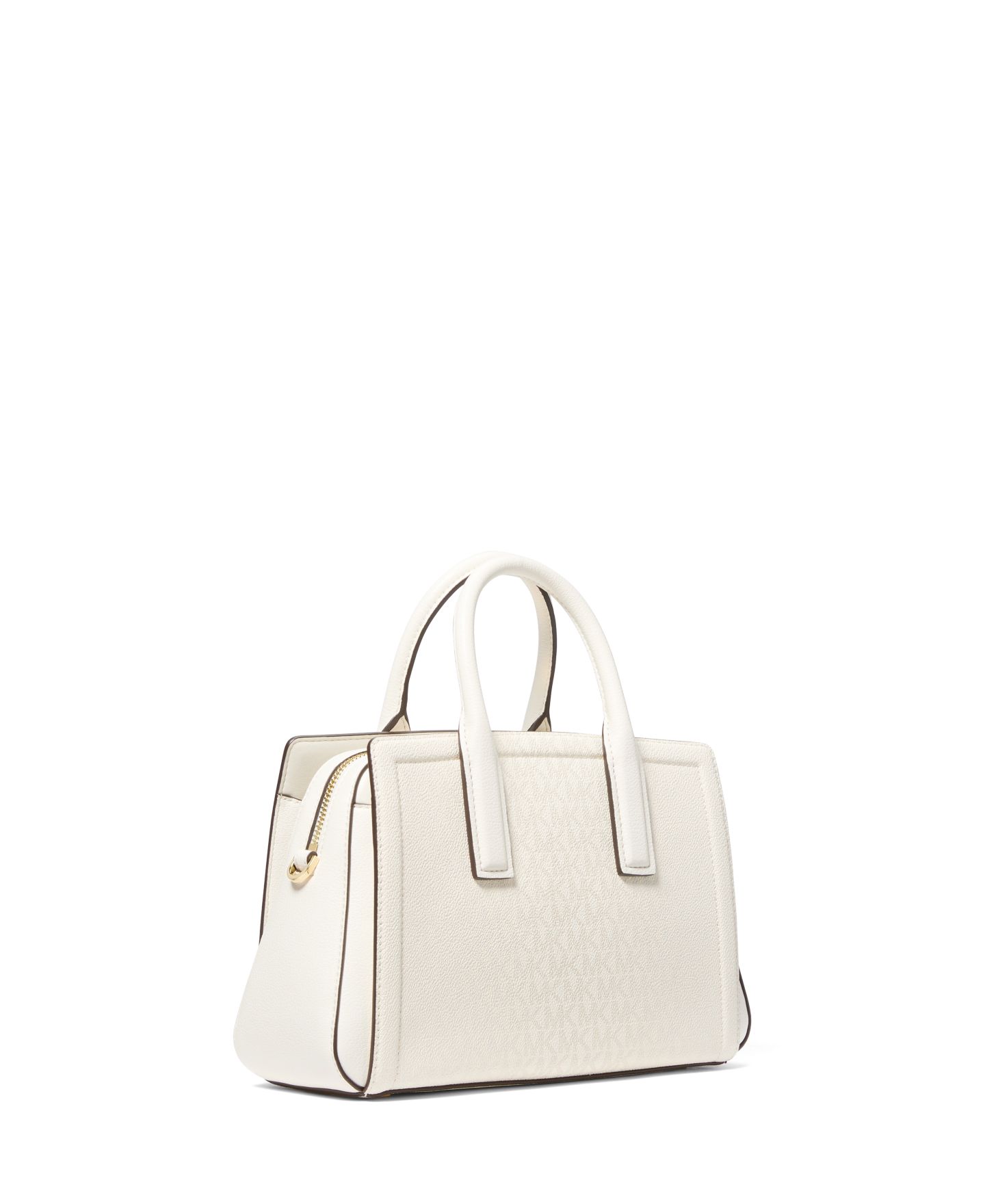 Женская сумка Michael Kors Laila Signature Small Satchel, цвет: Яичная скорлупа — фото 2