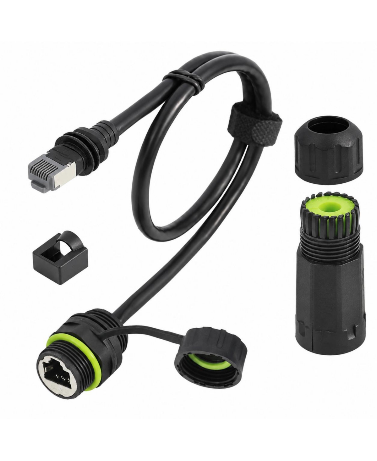 Lofree Waterproof Plug-and-Play Ethernet Adapter for Starlink Gen 3 Standard and Mini Dishes - Black 1pcs