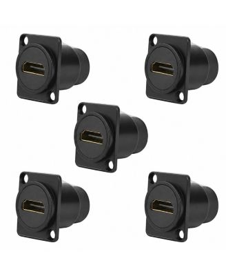 D-Type Panel Mount HDMI Passthrough Connector Gold Plated Adapter
