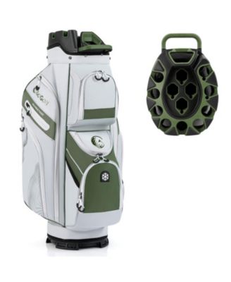 14-Way Divider Golf Cart Bag with Molded Lock Top and 11 Pockets
